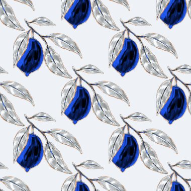 Limonlu, yaratıcı, kusursuz desen. Yağlı boya etkisi. Parlak yaz baskısı. Her amaç için harika bir tasarım