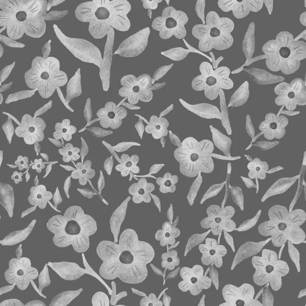 Υδατογραφία Απρόσκοπτη Μοτίβο Άνοιξη Λουλούδια Ανθοδέσμες Vintage Βοτανική Απεικόνιση Κομψή — Φωτογραφία Αρχείου