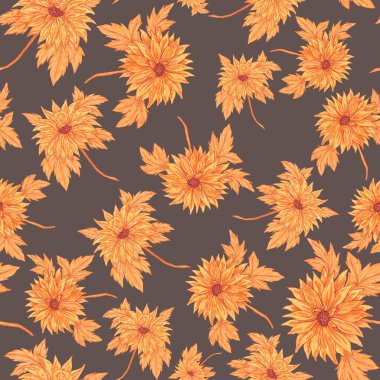 Çiçek buketli suluboya desenli. Klasik botanik çizimi. Her türlü tasarım için zarif bir dekorasyon. Renkli ve soyut çiçekli moda baskısı. Suluboya dokusu.