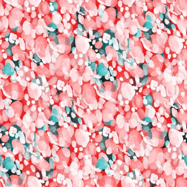 Suluboya, soyut, kusursuz desen. Parlak el yapımı elementlerle yaratıcı doku. Soyut renkli yazdırma.