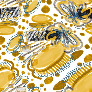 Güzel, parlak soyut elementlerle, yaratıcı, kusursuz bir desen. Her türlü tasarım için renkli bir doku. Grafik olarak soyut bir arkaplan. Çağdaş sanat. Moda modern tarzı.