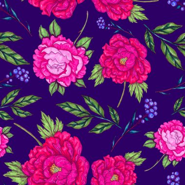 Çiçek buketli suluboya desenli. Klasik botanik çizimi. Her türlü tasarım için zarif bir dekorasyon. Renkli ve soyut çiçekli moda baskısı. Suluboya dokusu.