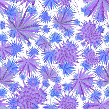 Yaratıcı renkli tropikal yaprakları olan modern, soyut, pürüzsüz desen. Geçmişe dönük parlak yaz geçmişi. Orman yaprakları çizimi. Mayo botanik tasarımı. Antika egzotik baskı.