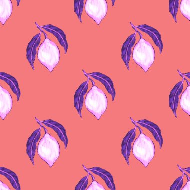 Limonlu, yaratıcı, kusursuz desen. Yağlı boya etkisi. Parlak yaz baskısı. Her amaç için harika bir tasarım