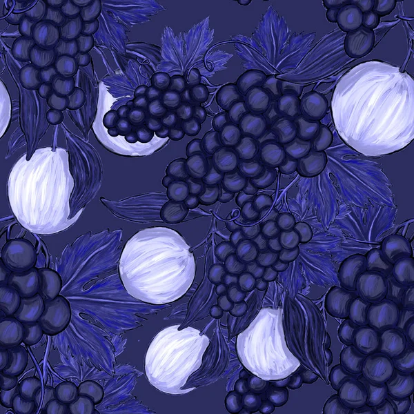 Meyveli, limonlu, portakallı, üzümlü ve narlı yaratıcı kusursuz desen. Yağlı boya etkisi. Parlak yaz baskısı. Her amaç için harika bir tasarım