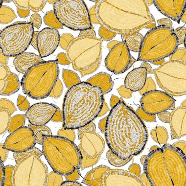 Yaratıcı renkli tropikal yaprakları olan modern, soyut, pürüzsüz desen. Geçmişe dönük parlak yaz geçmişi. Orman yaprakları çizimi. Mayo botanik tasarımı. Antika egzotik baskı.