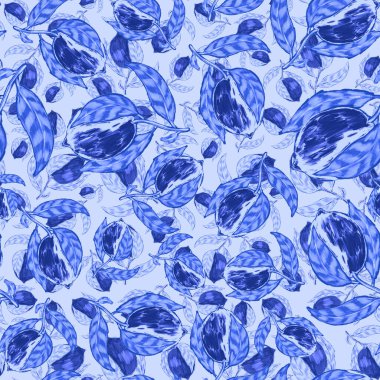 Limonlu, yaratıcı, kusursuz desen. Yağlı boya etkisi. Parlak yaz baskısı. Her amaç için harika bir tasarım