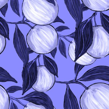 Portakallı, yaratıcı, kusursuz desen. Yağlı boya etkisi. Parlak yaz baskısı. Her amaç için harika bir tasarım