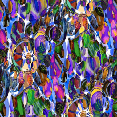 Güzel, parlak soyut elementlerle, yaratıcı, kusursuz bir desen. Her türlü tasarım için renkli bir doku. Grafik olarak soyut bir arkaplan. Çağdaş sanat. Modern tarz modaya uygun. Yağlı boya etkisi.