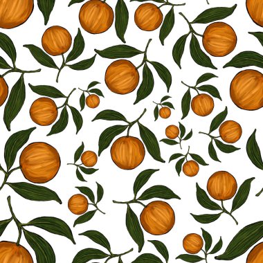 Portakallı, yaratıcı, kusursuz desen. Yağlı boya etkisi. Parlak yaz baskısı. Her amaç için harika bir tasarım