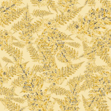 Eğrelti otu yapraklı suluboya desenli. Yaprak süsleme. Klasik botanik egzotik resim duvar kâğıdı.