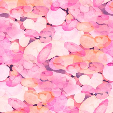 Suluboya, soyut, kusursuz desen. Parlak el yapımı elementlerle yaratıcı doku. Soyut renkli yazdırma.