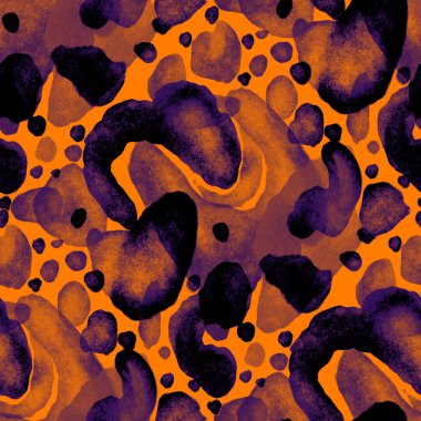 Suluboya, soyut, kusursuz desen. Parlak el yapımı elementlerle yaratıcı doku. Soyut renkli yazdırma.