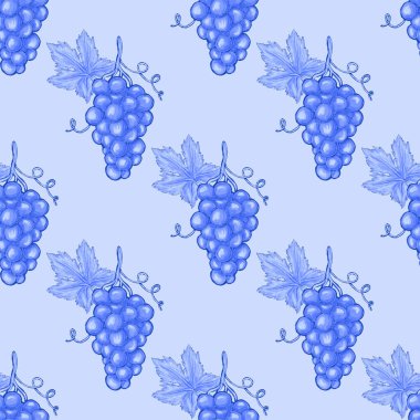 Üzümlü, yaratıcı, kusursuz desen. Yağlı boya etkisi. Parlak yaz baskısı. Her amaç için harika bir tasarım