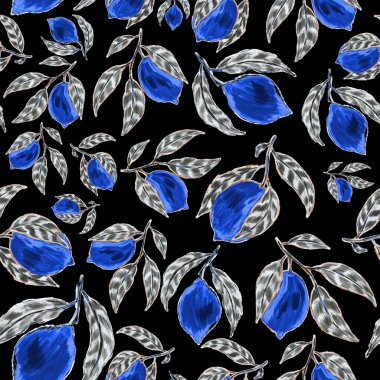 Limonlu, yaratıcı, kusursuz desen. Yağlı boya etkisi. Parlak yaz baskısı. Her amaç için harika bir tasarım