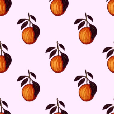 Portakallı, yaratıcı, kusursuz desen. Yağlı boya etkisi. Parlak yaz baskısı. Her amaç için harika bir tasarım