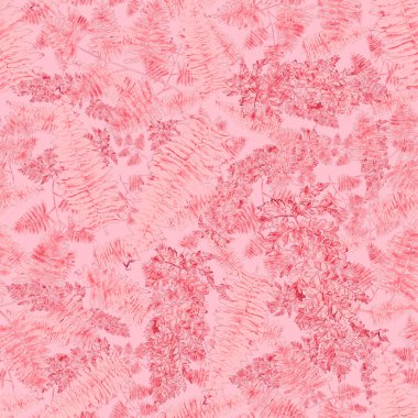 Eğrelti otu yapraklı suluboya desenli. Yaprak süsleme. Klasik botanik egzotik resim duvar kâğıdı.