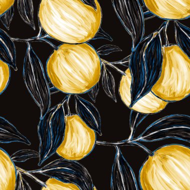 Portakallı, yaratıcı, kusursuz desen. Yağlı boya etkisi. Parlak yaz baskısı. Her amaç için harika bir tasarım