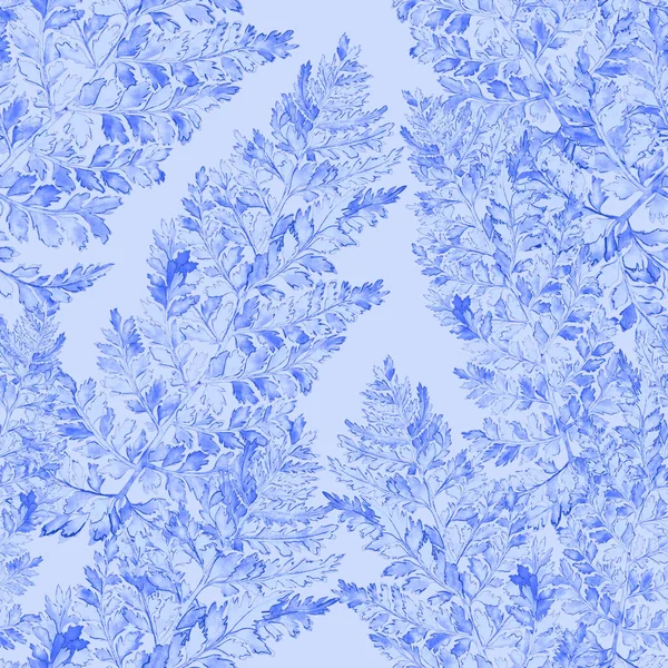 Aquarelle Motif Sans Couture Avec Des Feuilles Fougère Décoration Feuillage — Photo