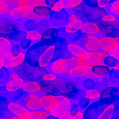 Suluboya, soyut, kusursuz desen. Parlak el yapımı elementlerle yaratıcı doku. Soyut renkli yazdırma.