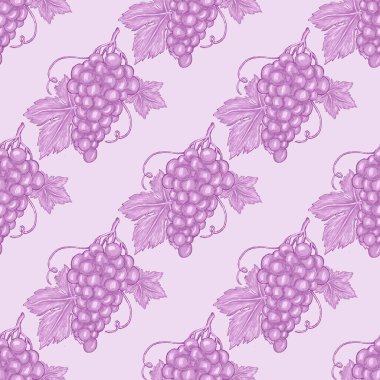 Üzümlü, yaratıcı, kusursuz desen. Yağlı boya etkisi. Parlak yaz baskısı. Her amaç için harika bir tasarım