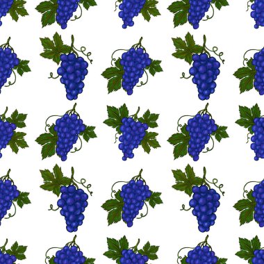 Üzümlü, yaratıcı, kusursuz desen. Yağlı boya etkisi. Parlak yaz baskısı. Her amaç için harika bir tasarım