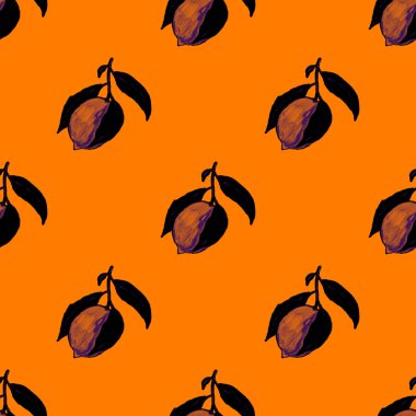 Limonlu, yaratıcı, kusursuz desen. Yağlı boya etkisi. Parlak yaz baskısı. Her amaç için harika bir tasarım