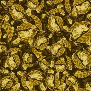 Limonlu, yaratıcı, kusursuz desen. Yağlı boya etkisi. Parlak yaz baskısı. Her amaç için harika bir tasarım