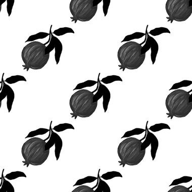 Nar ile yaratıcılığı kusursuz desen. Yağlı boya etkisi. Parlak yaz baskısı. Her amaç için harika bir tasarım