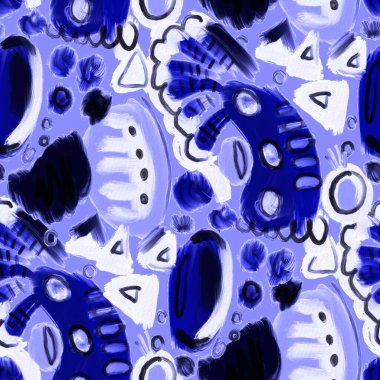 Suluboya, soyut, kusursuz desen. Parlak el yapımı elementlerle yaratıcı doku. Soyut renkli yazdırma.