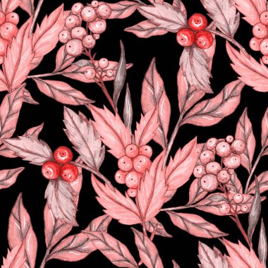 Çiçek buketli suluboya desenli. Klasik botanik çizimi. Her türlü tasarım için zarif bir dekorasyon. Renkli ve soyut çiçekli moda baskısı. Suluboya dokusu.