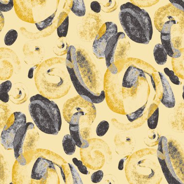 Suluboya, soyut, kusursuz desen. Parlak el yapımı elementlerle yaratıcı doku. Soyut renkli yazdırma.