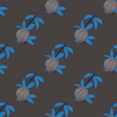 Nar ile yaratıcılığı kusursuz desen. Yağlı boya etkisi. Parlak yaz baskısı. Her amaç için harika bir tasarım