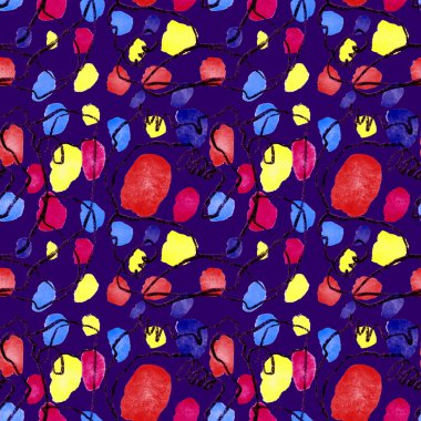 Güzel, parlak soyut elementlerle, yaratıcı, kusursuz bir desen. Her türlü tasarım için renkli bir doku. Grafik olarak soyut bir arkaplan. Çağdaş sanat. Moda modern tarzı.