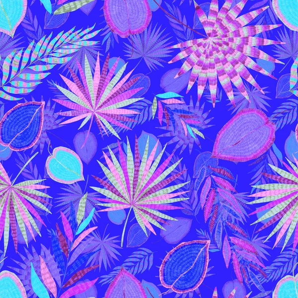 창조적 현대의 추상적 물갈퀴없는 여름의 배경을 가지고 식물학적 설계를 연마하는 — 스톡 사진