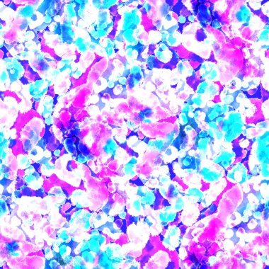 Suluboya, soyut, kusursuz desen. Parlak el yapımı elementlerle yaratıcı doku. Soyut renkli yazdırma.