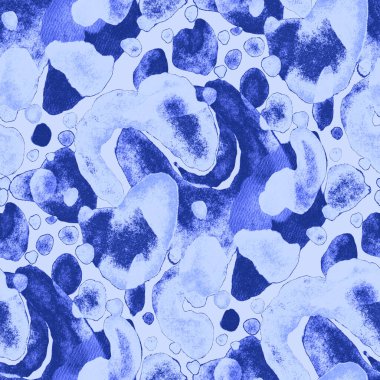 Suluboya, soyut, kusursuz desen. Parlak el yapımı elementlerle yaratıcı doku. Soyut renkli yazdırma.