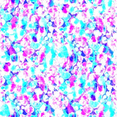 Suluboya, soyut, kusursuz desen. Parlak el yapımı elementlerle yaratıcı doku. Soyut renkli yazdırma.