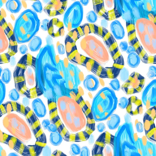 Güzel, parlak soyut elementlerle, yaratıcı, kusursuz bir desen. Her türlü tasarım için renkli bir doku. Grafik olarak soyut bir arkaplan. Çağdaş sanat. Modern tarz modaya uygun. Yağlı boya etkisi.