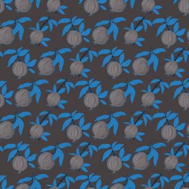 Nar ile yaratıcılığı kusursuz desen. Yağlı boya etkisi. Parlak yaz baskısı. Her amaç için harika bir tasarım