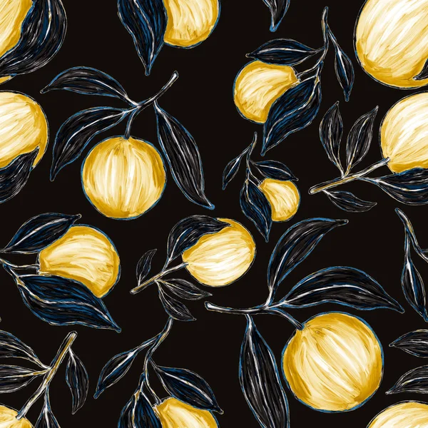 Portakallı, yaratıcı, kusursuz desen. Yağlı boya etkisi. Parlak yaz baskısı. Her amaç için harika bir tasarım