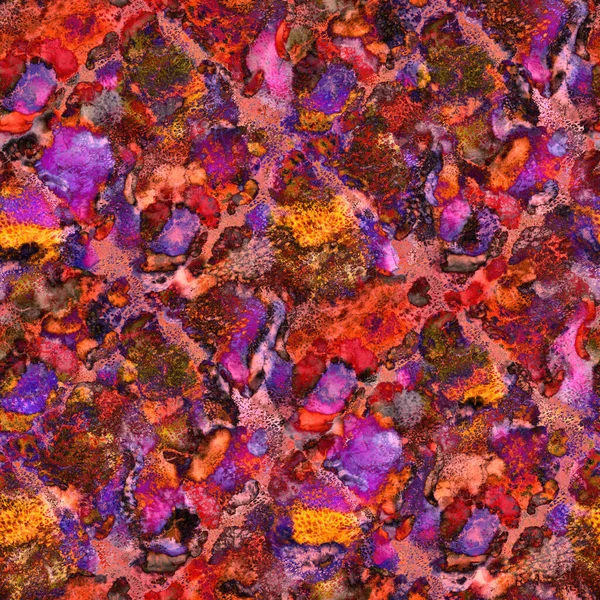  Suluboya, soyut, kusursuz desen. Parlak el yapımı elementlerle yaratıcı doku. Soyut renkli yazdırma.