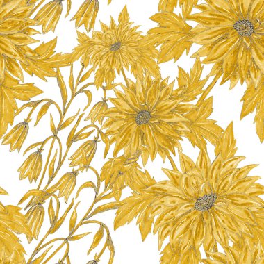 Çiçek buketli suluboya desenli. Klasik botanik çizimi. Her türlü tasarım için zarif bir dekorasyon. Renkli ve soyut çiçekli moda baskısı. Suluboya dokusu.