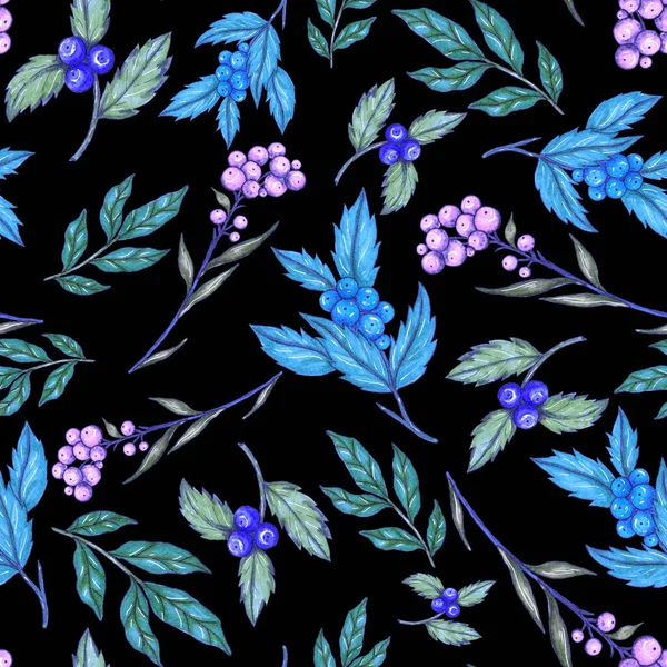 Aquarell Nahtloses Muster Mit Blumensträußen Vintage Botanische Illustration Elegante Dekoration — Stockfoto