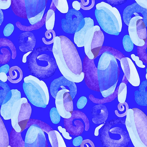 Akvarel Abstraktní Bezešvý Vzor Tvůrčí Textura Jasnými Abstraktními Ručně Kreslenými — Stock fotografie