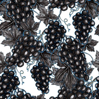 Üzümlü, yaratıcı, kusursuz desen. Yağlı boya etkisi. Parlak yaz baskısı. Her amaç için harika bir tasarım