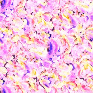 Suluboya, soyut, kusursuz desen. Parlak el yapımı elementlerle yaratıcı doku. Soyut renkli yazdırma.