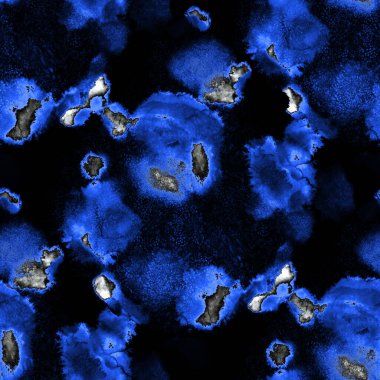 Suluboya, soyut, kusursuz desen. Parlak el yapımı elementlerle yaratıcı doku. Soyut renkli yazdırma.