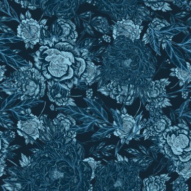 Çiçek buketli suluboya desenli. Klasik botanik çizimi. Her türlü tasarım için zarif bir dekorasyon. Renkli ve soyut çiçekli moda baskısı. Suluboya dokusu.