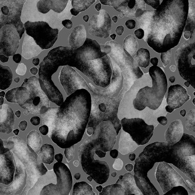 Suluboya, soyut, kusursuz desen. Parlak el yapımı elementlerle yaratıcı doku. Soyut renkli yazdırma.